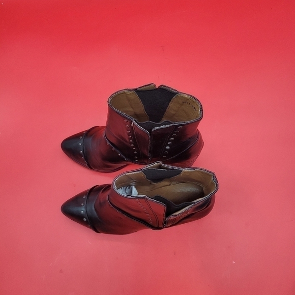 Report Jewel Vegan Leather Studded Ankle Boots Women's 9 Black - Picture 4 of 16